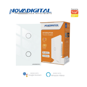 Interruptor Touch Inteligente Zigbee 2 Botões Novadigital