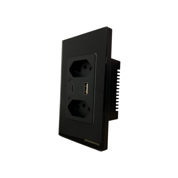 Tomada Inteligente Dupla Novadigital com USB e USB-C