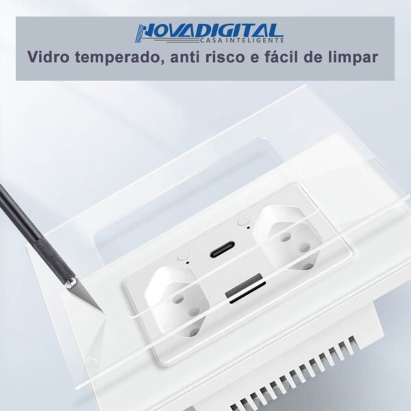 Tomada Inteligente Dupla Novadigital com USB e USB-C